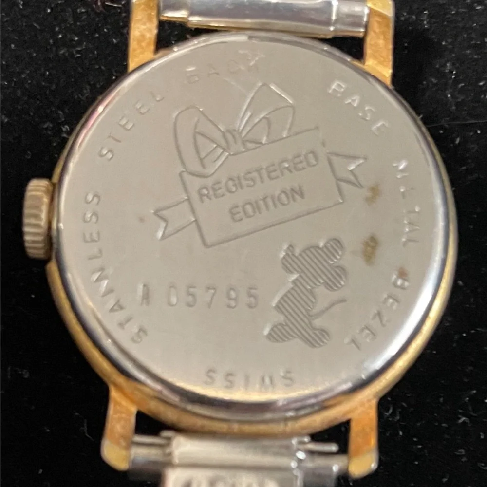 Vintage Disney‎ Mickey Mouse commemorative Swiss made watch 1970s